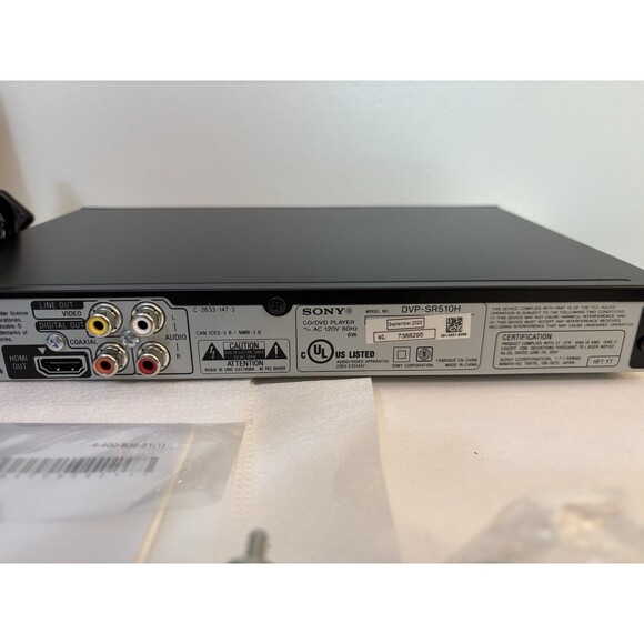 Sony DVP-SR510H DVD Upscaling Player - Black
Open box. - Picture 4 of 7
